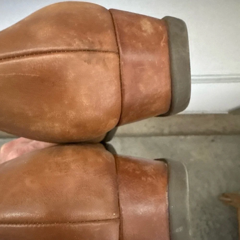 Dansko Shanda Luggage Waterproof Leather Wedge Heels 40 Womens Whiskey‎ Brown